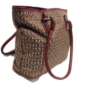 Giani Bernini Tan & Burgundy Handbag